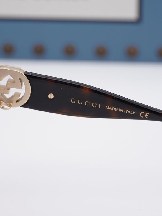 Gucci GG1023S 006 Cat Eye Sunglasses - Dark Havana\\ Pink Photocromic main image 6